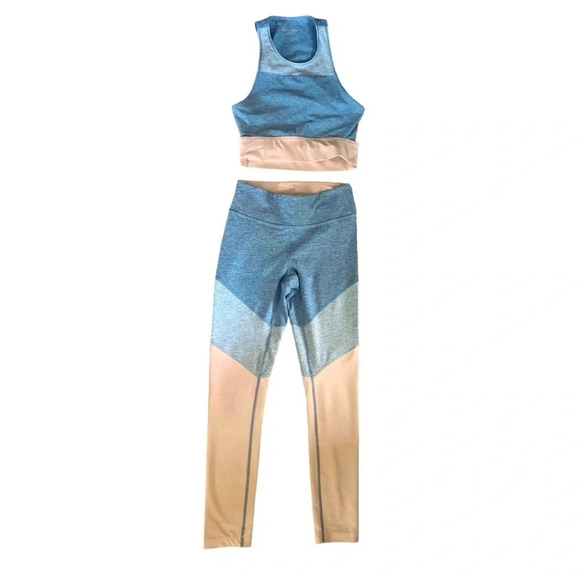 Outdoor Voices Athena Crop Top + Springs 7/8 Leggings Set –Size Small Colorblock - Picture 3 of 3